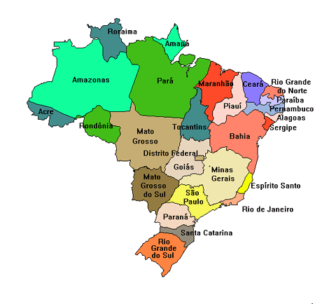 Brésil map