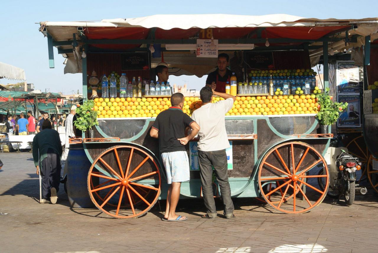 Le jus d'orange pressé